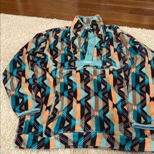 Southern Marsh Geometric Fleece Pullover